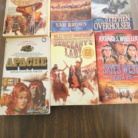 Lot Of 9 Vintage Western Paperback Books Various Authors - Picture 4 of 8
